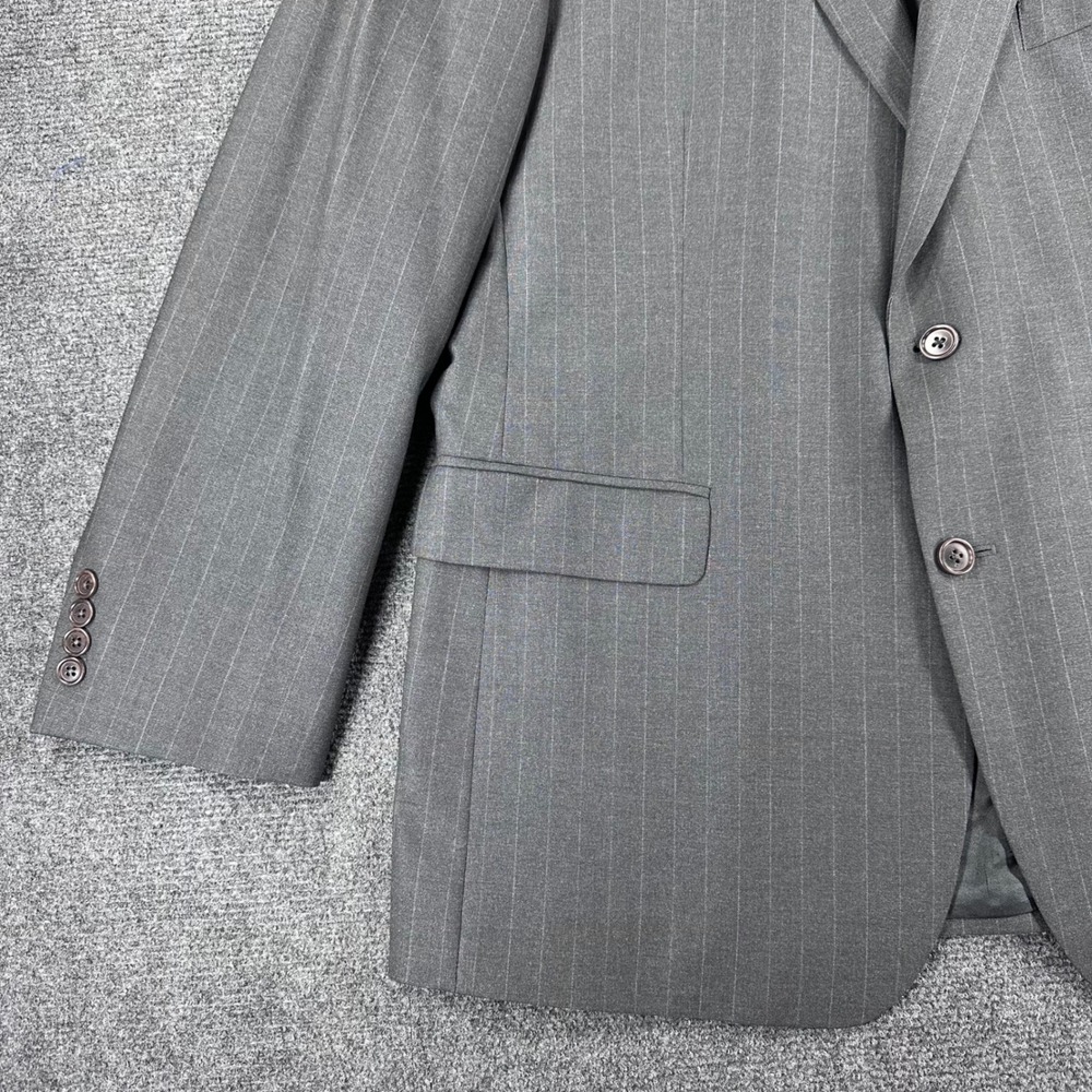 Brooks Brothers Blazer Mens 44 Regular Grey Pinstripe 346 Wool Stretch Coat - Picture 7 of 16